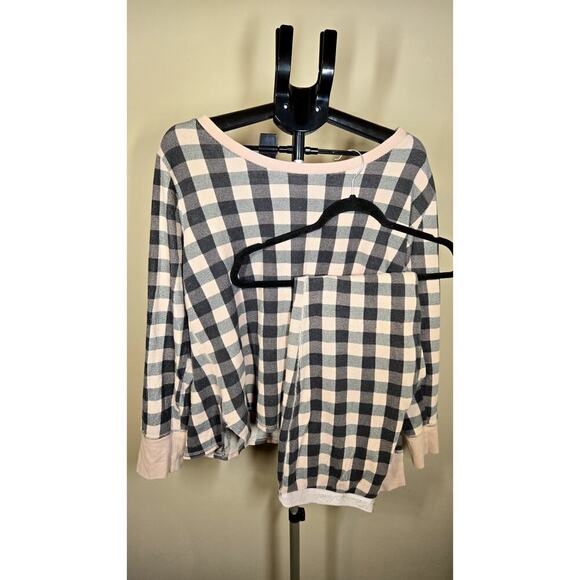 Victoria Secret Womens Plaid Checker Pajama Set Pink Sz. XL - Picture 1 of 15
